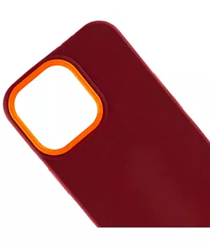 Чохол TPU+PC Bichromatic для Apple iPhone 13 Pro (6.1") Brown burgundy / Orange