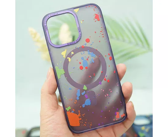 Чехол TPU+PC Flush with MagSafe для Apple iPhone 13 Pro (6.1") Dark purple