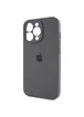 Чохол Silicone Case Full Camera Protective (AA) для Apple iPhone 13 Pro (6.1") Сірий / Dark Gray
