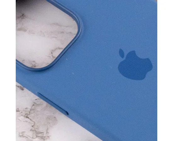 Чохол Silicone case (AAA) full with Magsafe and Animation для Apple iPhone 13 Pro (6.1") Синій / Blue Jay