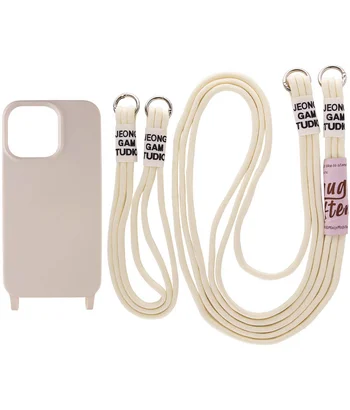 Чохол TPU two straps California для Apple iPhone 13 Pro (6.1") Бежевий / Antigue White