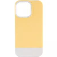 Чехол TPU+PC Bichromatic для Apple iPhone 13 Pro (6.1") Creamy-yellow / White