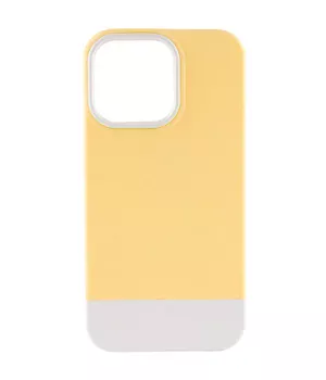 Чехол TPU+PC Bichromatic для Apple iPhone 13 Pro (6.1") Creamy-yellow / White