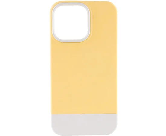Чохол TPU+PC Bichromatic для Apple iPhone 13 Pro (6.1") Creamy-yellow / White