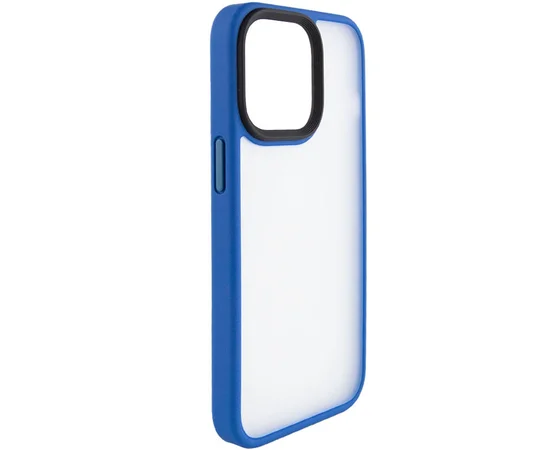 TPU+PC чехол Metal Buttons для Apple iPhone 13 Pro (6.1") Голубой