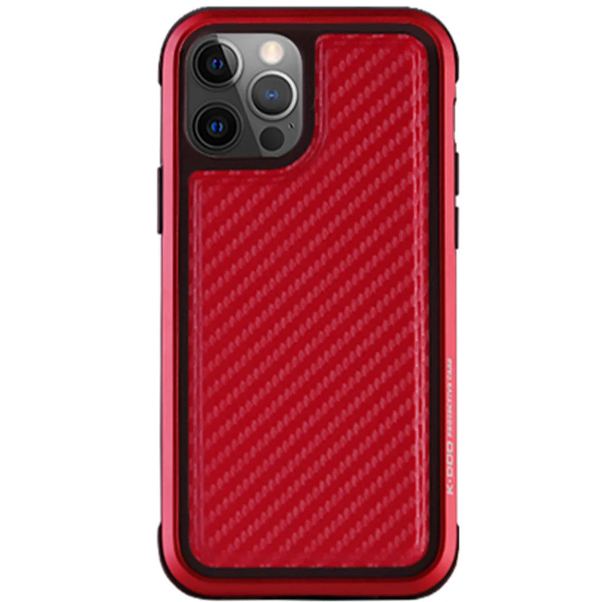 Чохол PC+TPU+Metal K-DOO MARS Series для Apple iPhone 13 Pro (6.1") Carbon Red