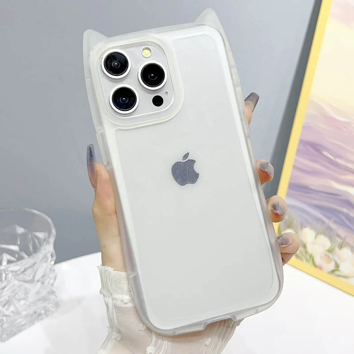 Чехол TPU Cat для Apple iPhone 13 Pro (6.1") Transparent