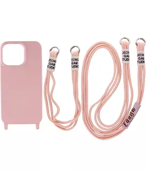 Чехол TPU two straps California для Apple iPhone 13 Pro (6.1") Розовый / Pink Sand
