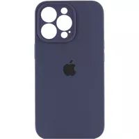 Чехол Silicone Case Full Camera Protective (AA) для Apple iPhone 13 Pro (6.1") Темно-синий / Midnight blue / PVH