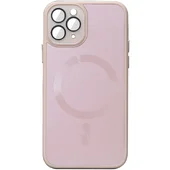 Чохол TPU+Glass Sapphire Midnight with MagSafe для Apple iPhone 13 Pro (6.1") Рожевий / Pink Sand