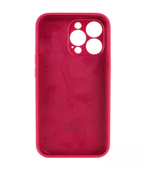 Чехол Silicone Case Full Camera Protective (AA) для Apple iPhone 13 Pro (6.1") Красный / Rose Red