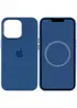 Чохол Silicone case (AAA) full with Magsafe and Animation для Apple iPhone 13 Pro (6.1") Синій / Blue Jay