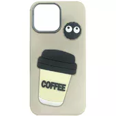 Чехол TPU Leather Toys для Apple iPhone 13 Pro (6.1") Coffee / Sand