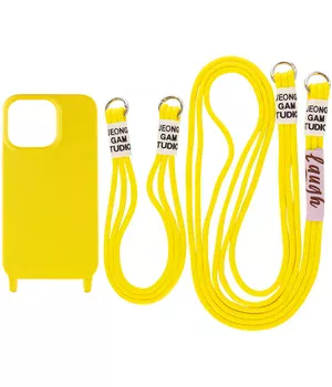 Чехол TPU two straps California для Apple iPhone 13 Pro (6.1") Желтый