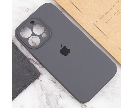 Чохол Silicone Case Full Camera Protective (AA) для Apple iPhone 13 Pro (6.1") Сірий / Dark Gray
