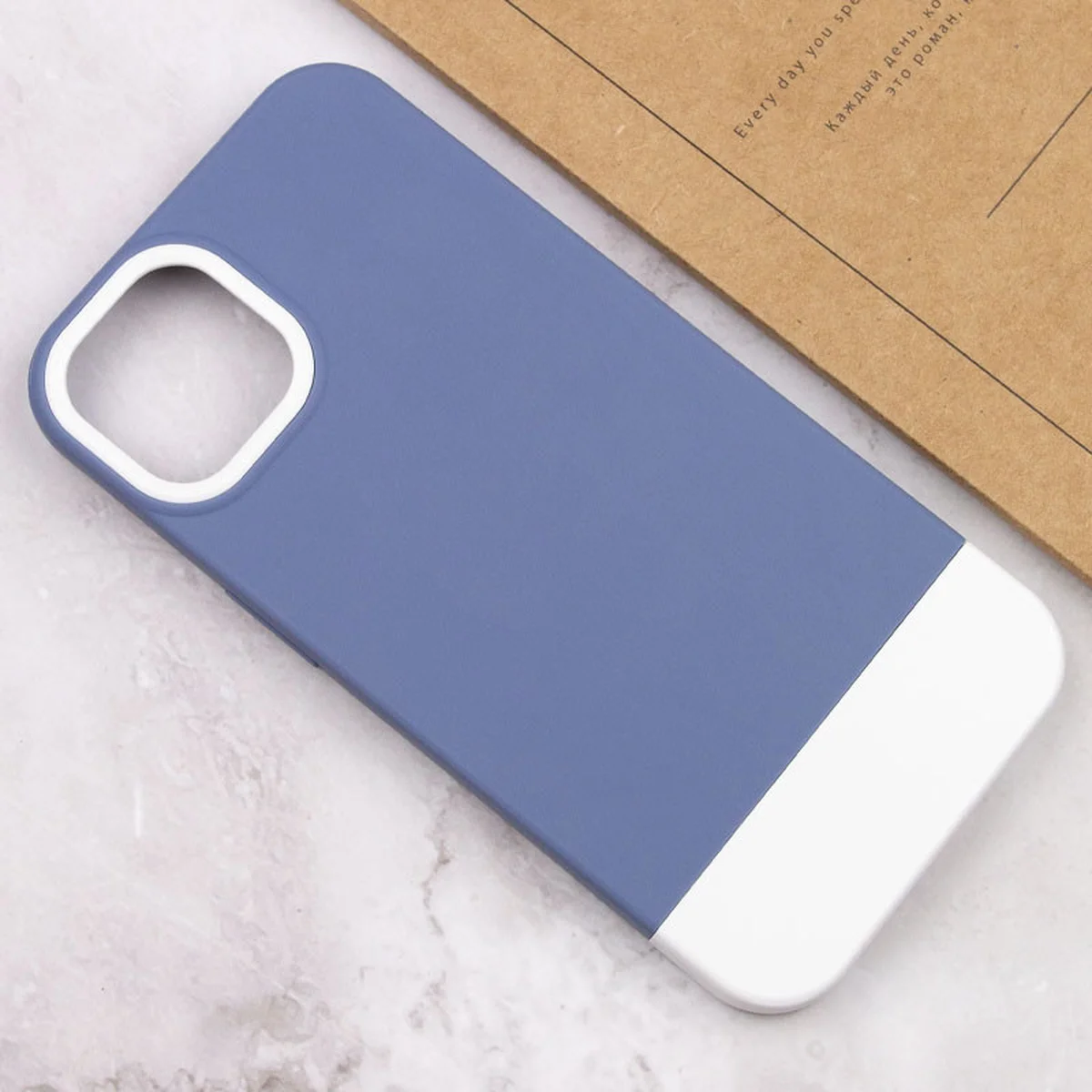 Чехол TPU+PC Bichromatic для Apple iPhone 13 (6.1") Blue / White