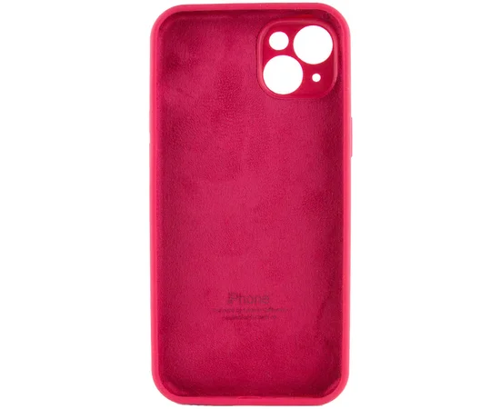 Чехол Silicone Case Full Camera Protective (AA) для Apple iPhone 13 (6.1") Красный / Rose Red