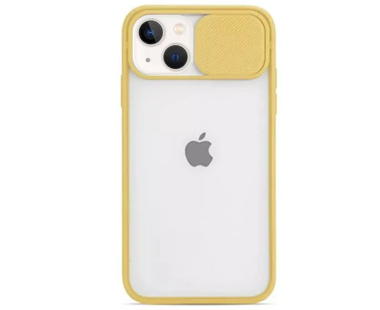 Чехол Camshield mate TPU со шторкой для камеры для Apple iPhone 13 (6.1") Желтый