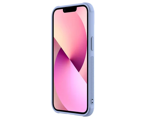 Кожаная накладка Nillkin Camshield Leather (шторка на камеру) для Apple iPhone 13 (6.1") Сиреневый / Purple