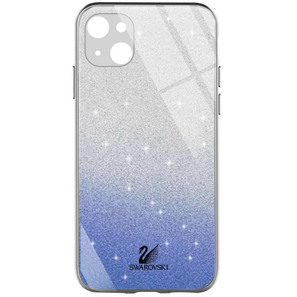 TPU+Glass чехол Swarovski для Apple iPhone 13 (6.1") Синий
