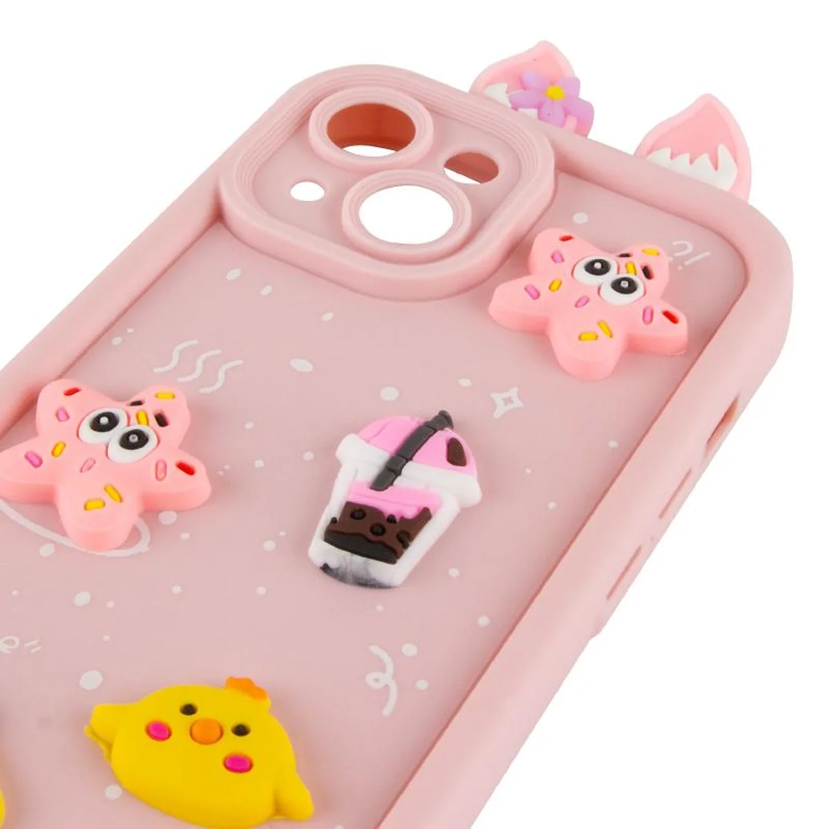 Чехол TPU Toys Case with Ears для Apple iPhone 13 (6.1") Light Pink