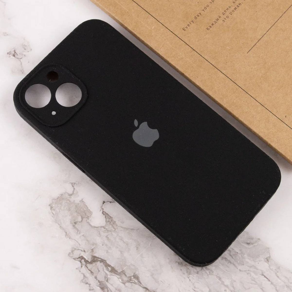 Чехол Silicone Case Full Camera Protective (AA) для Apple iPhone 13 (6.1") Черный / Black