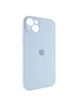 Чехол Silicone Case Full Camera Protective (AA) для Apple iPhone 13 (6.1") Голубой / Sweet Blue / PVH