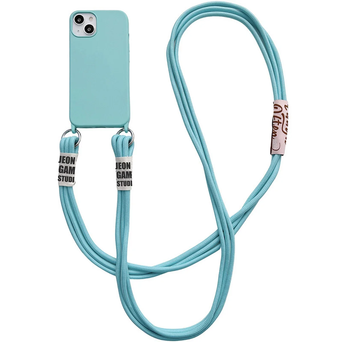 Чехол TPU two straps California для Apple iPhone 13 (6.1") Бирюзовый / Marine Green