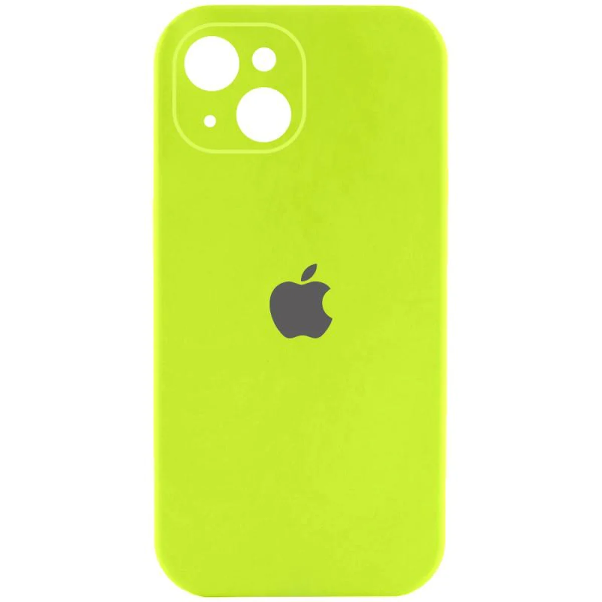 Чехол Silicone Case Full Camera Protective (AA) для Apple iPhone 13 (6.1") Кислотно-зеленый / Acid Green