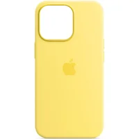 Чохол Silicone case (AAA) full with Magsafe для Apple iPhone 13 (6.1") Жовтий / Lemon Zest