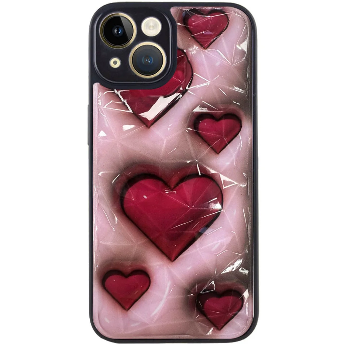 TPU+PC чехол Prisma Plushie для Apple iPhone 13 (6.1") Hearts