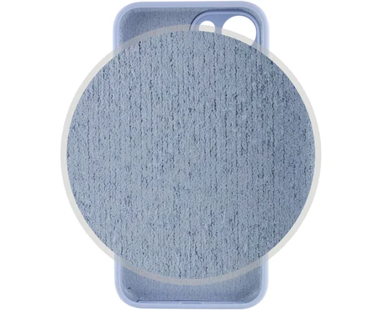 Чехол Silicone Case Full Camera Protective (AA) для Apple iPhone 13 (6.1") Голубой / Lilac Blue / PVH
