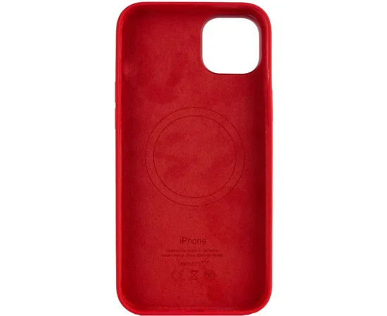 Чехол Silicone case (AAA) full with Magsafe для Apple iPhone 13 (6.1") Красный / Red