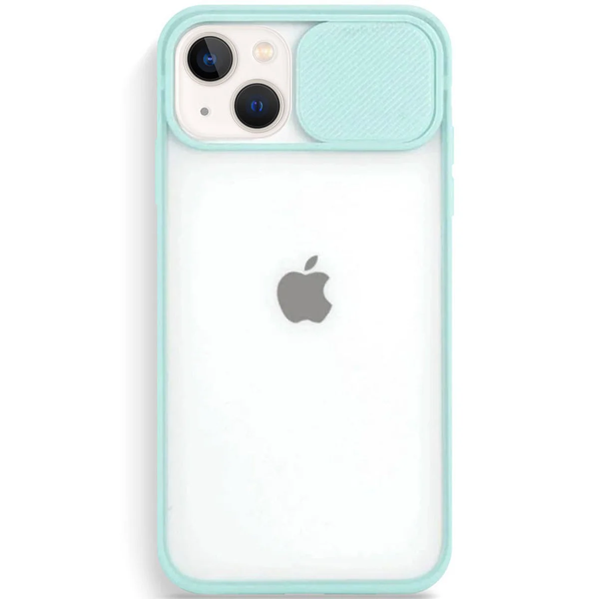 Чехол Camshield mate TPU со шторкой для камеры для Apple iPhone 13 (6.1") Бирюзовый