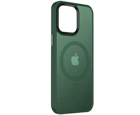 TPU+PC чехол Metal Buttons with MagSafe Colorful для Apple iPhone 13 (6.1") Зеленый