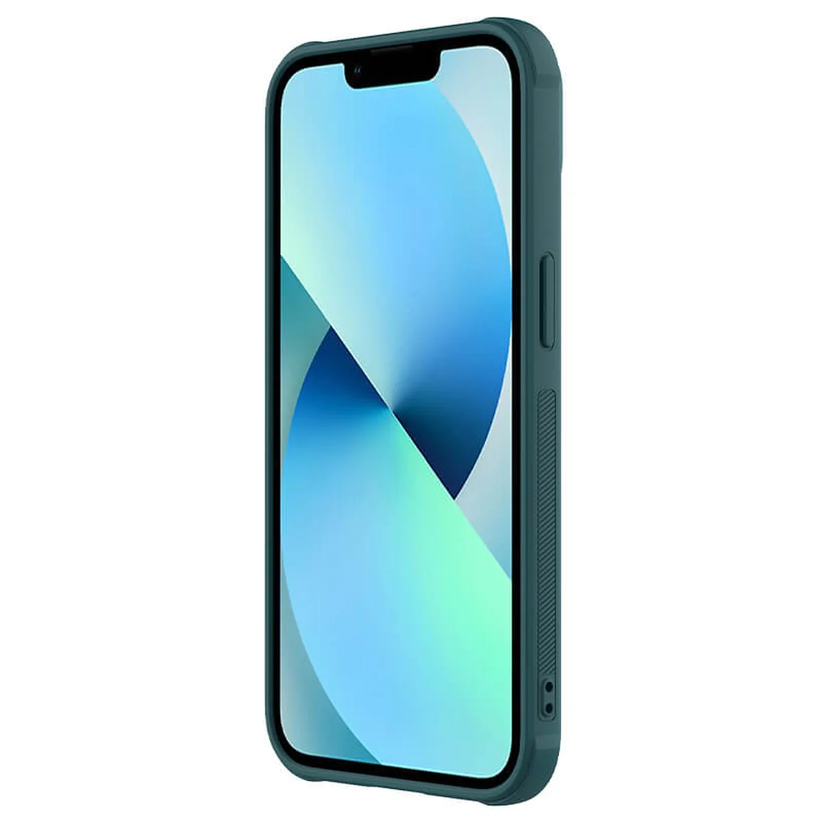 Кожаная накладка Nillkin Camshield Leather (шторка на камеру) для Apple iPhone 13 (6.1") Зеленый / Green