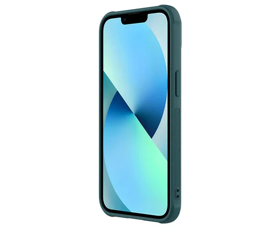 Кожаная накладка Nillkin Camshield Leather (шторка на камеру) для Apple iPhone 13 (6.1") Зеленый / Green