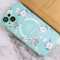 TPU+PC чохол Secret Garden with MagSafe для Apple iPhone 13 (6.1") Mint