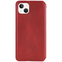 Кожаный чехол-книжка GETMAN Cubic (PU) для Apple iPhone 13 (6.1") Красный