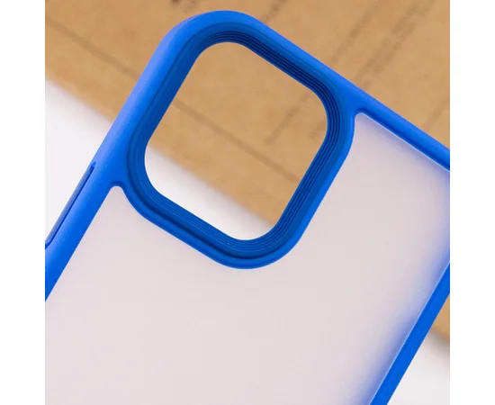 TPU + PC чохол Metal Buttons для Apple iPhone 13 (6.1 ") Блакитний