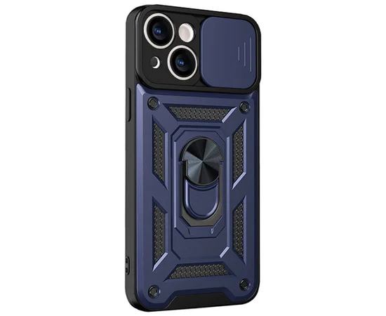 Ударопрочный чехол Camshield Serge Ring для Apple iPhone 13 (6.1") Синий