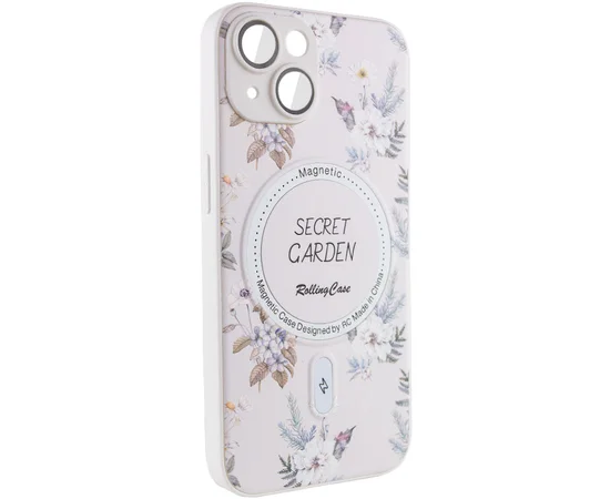TPU+PC чехол Secret Garden with MagSafe для Apple iPhone 13 (6.1") White