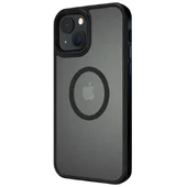 TPU+PC чехол Metal Buttons with MagSafe для Apple iPhone 13 (6.1") Черный