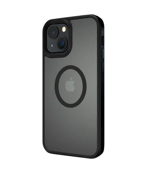 TPU+PC чехол Metal Buttons with MagSafe для Apple iPhone 13 (6.1") Черный