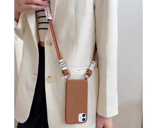 Чохол TPU two straps California для Apple iPhone 13 (6.1") Коричневий