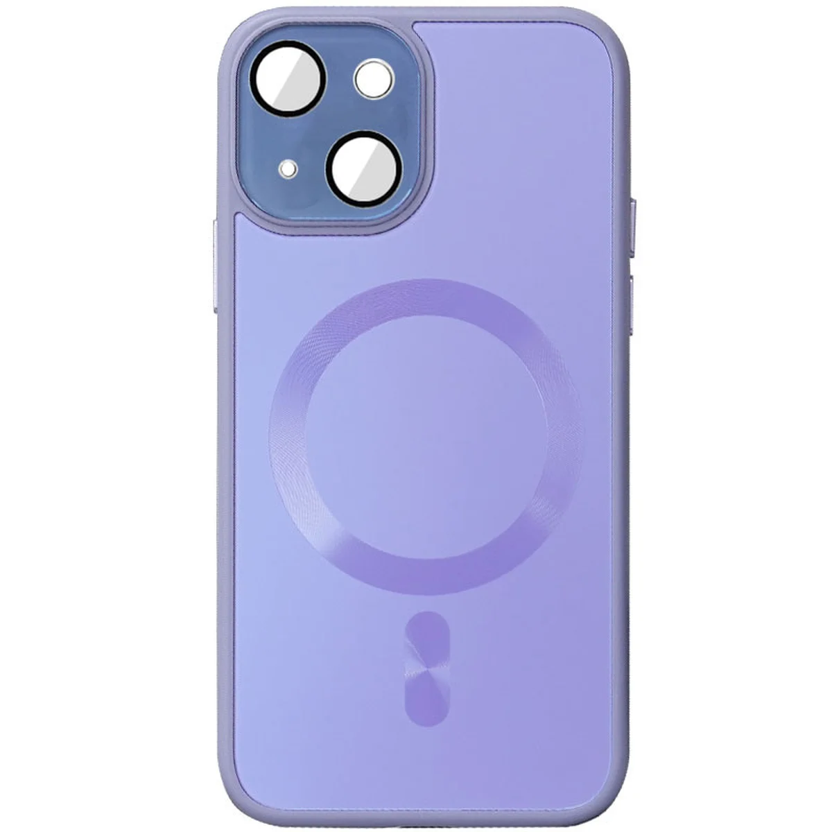 Чохол TPU+Glass Sapphire Midnight with MagSafe для Apple iPhone 13 (6.1") Бузковий / Dasheen