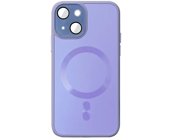 Чехол TPU+Glass Sapphire Midnight with MagSafe для Apple iPhone 13 (6.1") Сиреневый / Dasheen