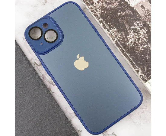 Чехол TPU+Glass Sapphire Midnight для Apple iPhone 13 (6.1") Синий / Deep navy