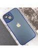 Чехол TPU+Glass Sapphire Midnight для Apple iPhone 13 (6.1") Синий / Deep navy