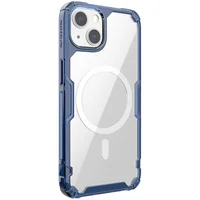 TPU чехол Nillkin Nature Pro Magnetic для Apple iPhone 13 (6.1") Синий (прозрачный)